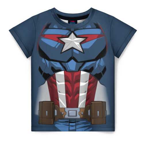 Детская футболка ВсеМайки 3D Captain America costume, р. 140 в Кораблик