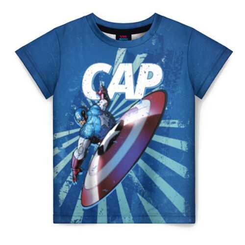 Детская футболка ВсеМайки 3D Captain America, р. 122 в Кораблик