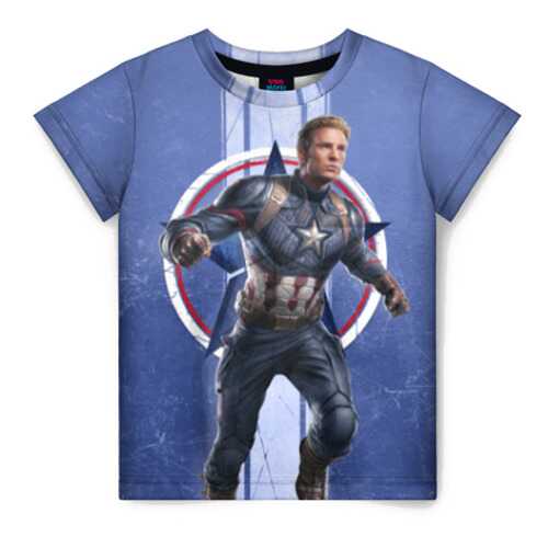 Детская футболка ВсеМайки 3D Captain America, размер 158 в Кораблик