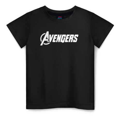 Детская футболка ВсеМайки Avengers logo white хлопок, р. 152 в Кораблик