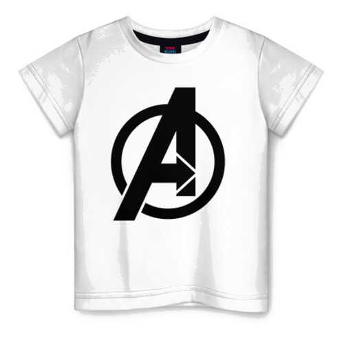 Детская футболка ВсеМайки Avengers logo black хлопок, р. 86 в Кораблик