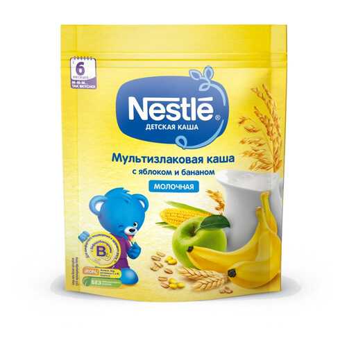 Каша молочная Nestle Мультизлаковая с яблоком и бананом с 6 мес. 220 г в Кораблик