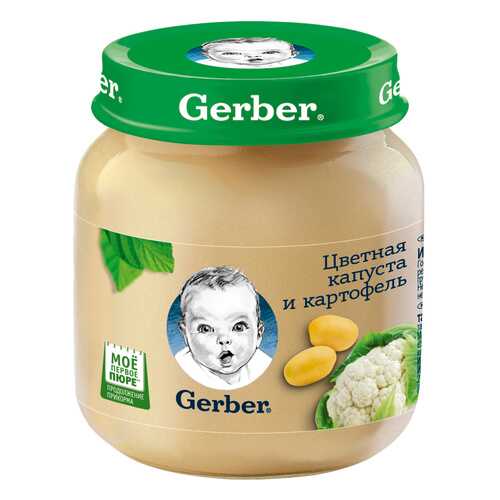 Пюре овощное Gerber Цветная капуста и картофель с 5 мес. 130 г в Кораблик