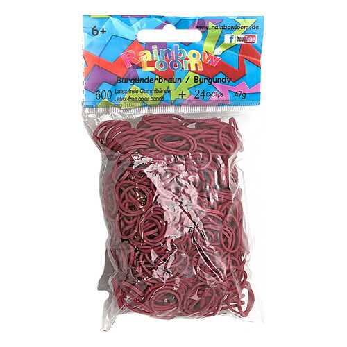 Плетение из резинок Rainbow Loom Solid Bands - Burgundy в Кораблик