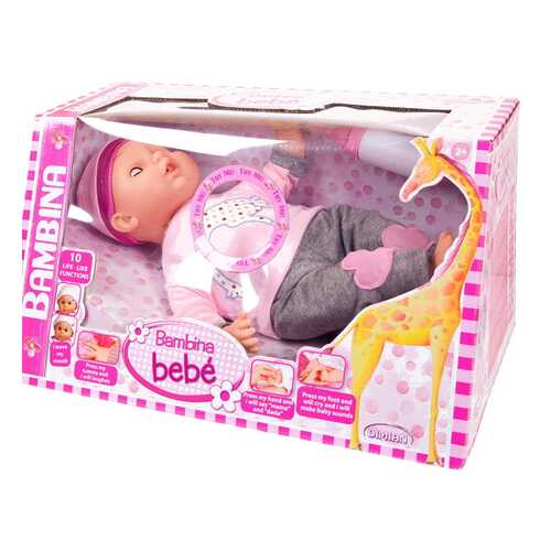 Кукла Dimian Bambina Bebe 40 см с живой мимикой со звуковыми эффектами в Кораблик