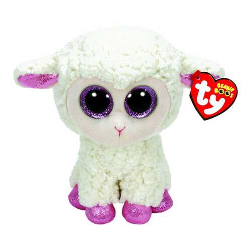 Мягкая игрушка TY Beanie Boos Овечка (белая с розовыми копытцами) 15 см в Кораблик