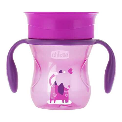 Чашка-поильник Chicco Perfect Cup носик 360, 266 мл, Розовый со слоником в Кораблик